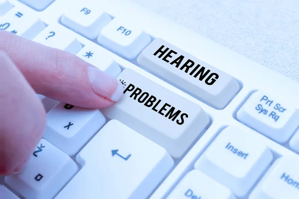 Text Showing Inspiration Hearing Problems Business Showcase Addition Change Makes — Stock Photo, Image