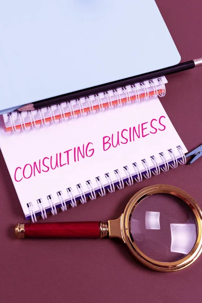 Conceptual Caption Consulting Business Business Approach Specialized Grafikai Tervezés Multimédia — Stock Fotó
