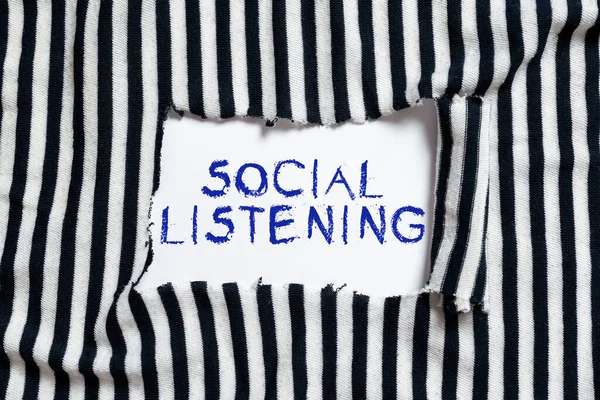 Inspiráció Mutató Jel Social Listening Fogalmi Fotó Jogi Eszköz Szabályozza — Stock Fotó