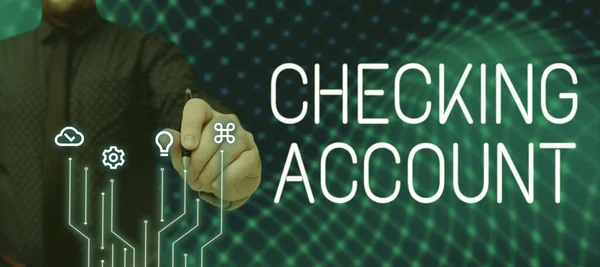 Tekst Bijschrift Presenteren Checking Account Business Idee Een Ziekte Aandoening — Stockfoto