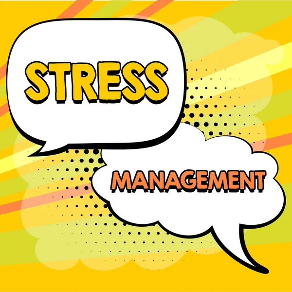 Sign Weergeven Stress Management Word Written Failure Een Onderdeel Van — Stockfoto