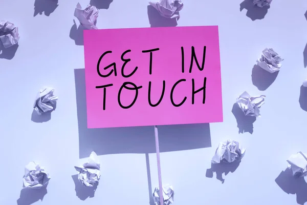 Get Touch Conceptual Photo Welcome Team Adaptation Collaboration Someone Hired — 스톡 사진