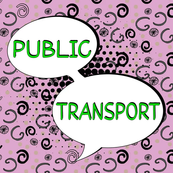 Escritura Que Muestra Texto Transporte Público Palabra Escrito Asegurar Calidad —  Fotos de Stock