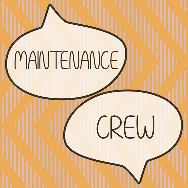 Texte Manuscrit Maintenance Crew Word Written Effectue Une Analyse Approfondie — Photo