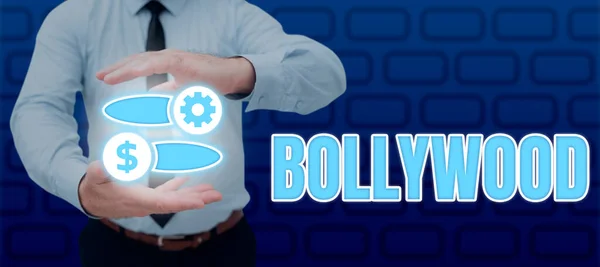 Konceptuell Display Bollywood Affärsidé Som Organiserar Och Tar Riskerna Med — Stockfoto