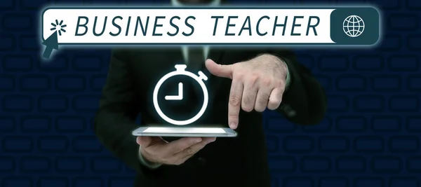 Conceptuele Bijschrift Business Teacher Woord Voor Nieuwe Zaken Die Gevormd — Stockfoto