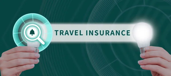 Έννοια Λεζάντα Travel Insurance Επιχειρηματική Προσέγγιση Ένα Εργατικό Δυναμικό Που — Φωτογραφία Αρχείου