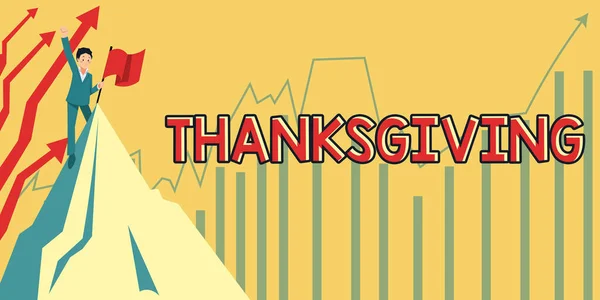 Konzeptionelle Darstellung Von Thanksgiving Konzeptionelles Foto Des Wachstums Oder Der — Stockfoto
