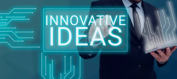 Inspiratie Toont Teken Innovatieve Ideeën Business Approach Concepten Die Een — Stockfoto
