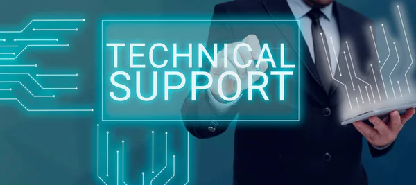 Text Sign Showing Technical Support Business Overview Service Provided Hardware — Stock Photo, Image