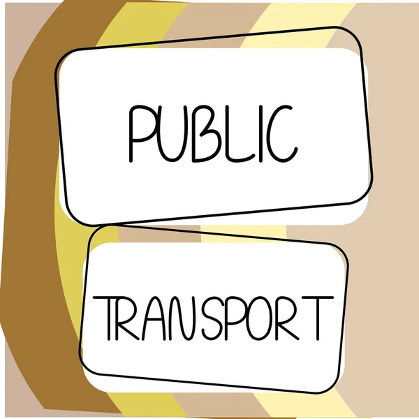 Ispirazione Mostrando Segno Trasporto Pubblico Approccio Aziendale Garantire Qualità Complessiva — Foto Stock