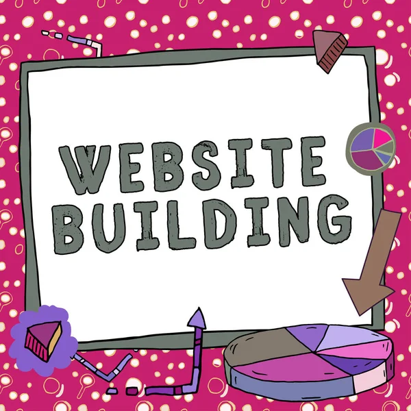 Text Caption Presenting Website Building Business Concept Site Built According — Stock fotografie