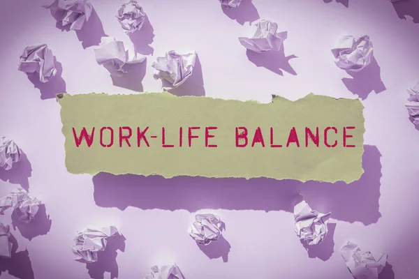 Texto Que Mostra Inspiração Work Life Balance Conceito Negócio Gravação — Fotografia de Stock