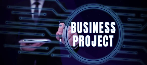 Tekst Bijschrift Presenteren Business Project Business Approach Bedrijf Dat Eerste — Stockfoto