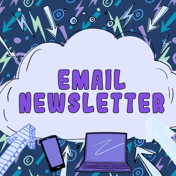 Inspiration Showing Sign Email Newsletter Business Overview Giving Employers Information — Φωτογραφία Αρχείου