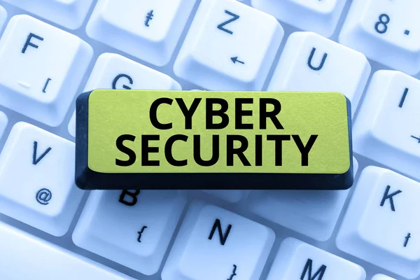 Segnale Scrittura Mano Cyber Security Business Idea Pianificazione Contingenza Previsione — Foto Stock