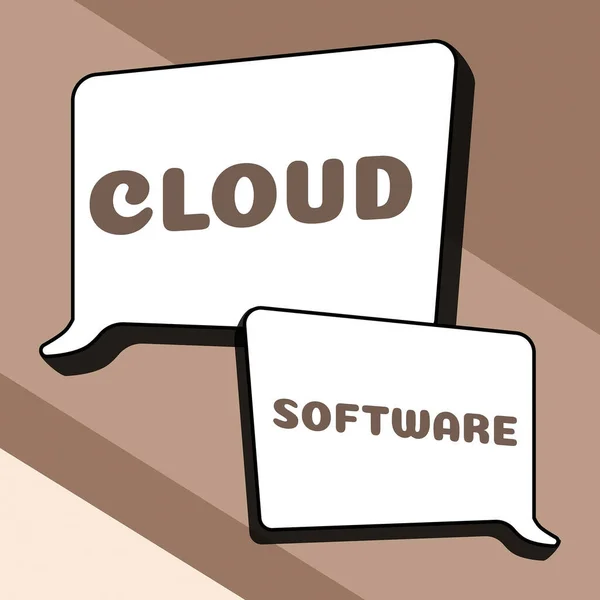 Scrittura Visualizzazione Testo Cloud Software Parola Livello Dei Prezzi Relativi — Foto Stock