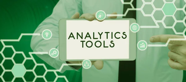 Konceptuální Displej Analytics Tools Business Concept Developers Dostávají Zaplaceno Zobrazování — Stock fotografie