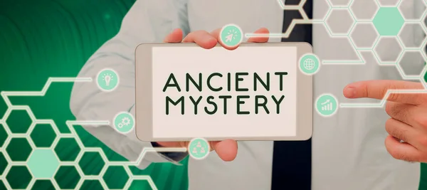 Text Zobrazující Inspiraci Ancient Mystery Business Idea Akt Nebo Proces — Stock fotografie