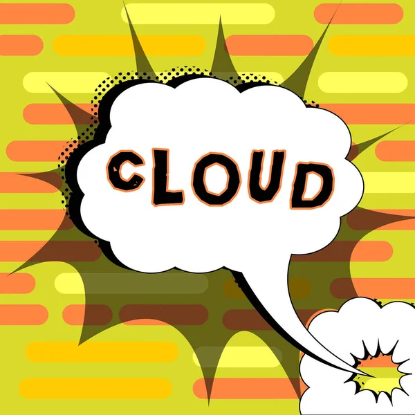Testo Che Mostra Ispirazione Cloud Business Approccio Esecuzione Carichi Lavoro — Foto Stock