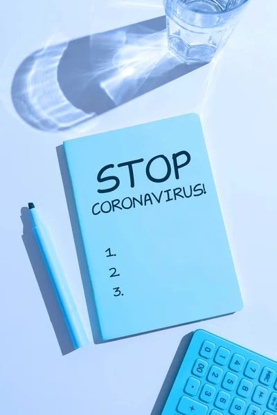 Λεζάντα Κειμένου Που Παρουσιάζει Stop Coronavirus Εννοιολογική Φωτογραφία Που Υποστηρίζει — Φωτογραφία Αρχείου