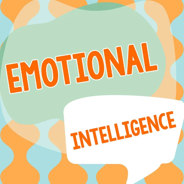 Handschrift Zeichen Emotionale Intelligenz Business Schaufenster Fähigkeit Sich Bewusst Sein — Stockfoto