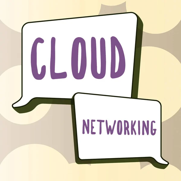 Firme Mostrando Cloud Networking Aplicación Ingeniería Visión General Negocios Para —  Fotos de Stock