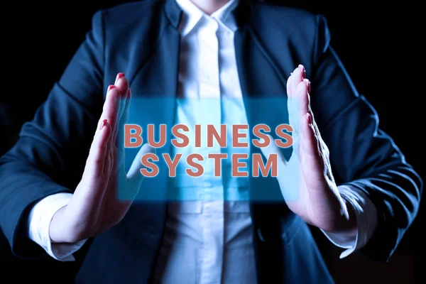 Tekst Bijschrift Presenteren Business System Woord Voor Een Algemene Verandering — Stockfoto