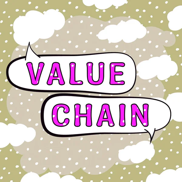 Conceptual Display Value Chain Business Idea Segítségkérés Szakmai Tanácsadás Woman — Stock Fotó