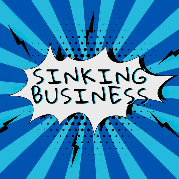 Τίτλος Κειμένου Που Παρουσιάζει Sinking Business Ιnternet Concept Διάθεση Κεφαλαίων — Φωτογραφία Αρχείου