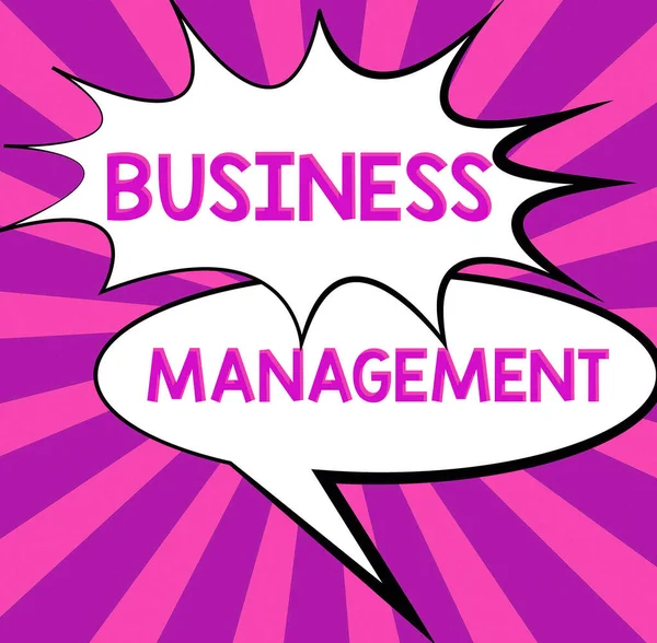 Sign Displaying Business Management Business Idea Rewriting Aiming Improving Start — Stock Photo, Image