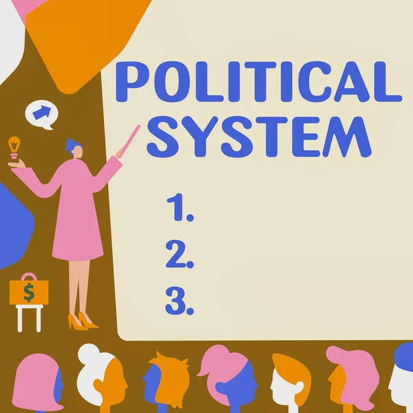 Testo Che Mostra Ispirazione Political System Internet Concept Method Companies — Foto Stock