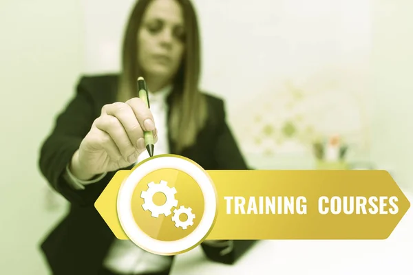 Tekst Bijschrift Presenteren Training Courses Concept Betekent Graduate Course Vaak — Stockfoto
