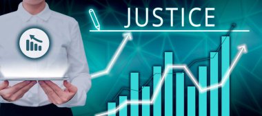 Adaletin kavramsal gösterimi, hukuki standartlar tarafından adil muameleyi desteklemek için belirlenmiş gücün kavramsal fotoğraf kullanımı