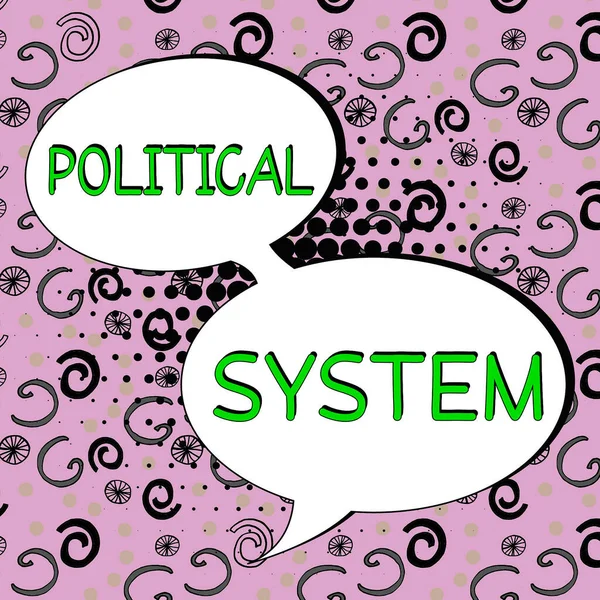 Metin Politik Sistemi Gösteren Yazılar Ürünlerini Veya Hizmetlerini Lap Top — Stok fotoğraf