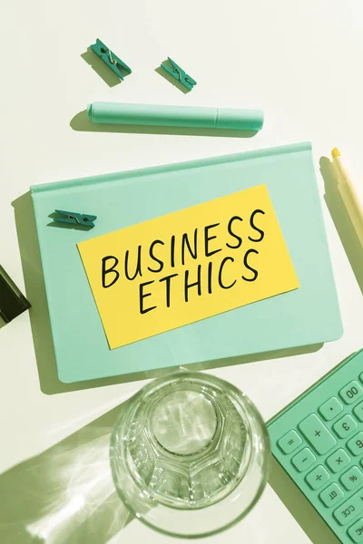 Conceptual Caption Business Ethics Word Written Process Improving Some Measure — Stock Photo, Image