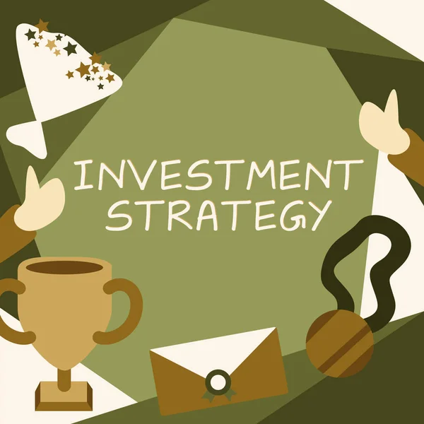 Visualización Conceptual Estrategia Inversión Enfoque Empresarial Unir Unir Fuerzas Para — Foto de Stock