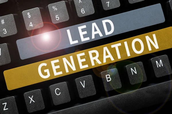 Ručně Psané Znamení Lead Generation Obchodní Koncept Kultivace Potenciálního Klienta — Stock fotografie