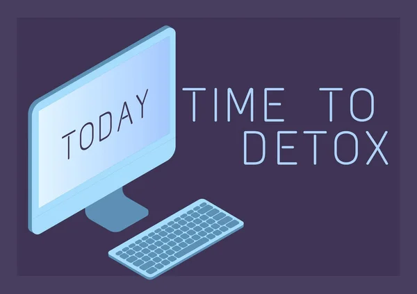 Scrivere Visualizzazione Del Testo Time Detox Business Concept Business Review — Foto Stock