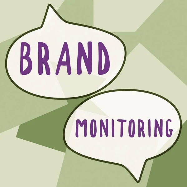 레코딩 브랜드 모니터링 Brand Monitoring 브라우저 보안에 기록된 Word Written — 스톡 사진
