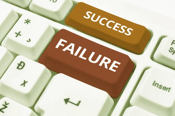 Conceptual Display Success Failure Word Established Ways Setting Goals Making — Stock Photo, Image