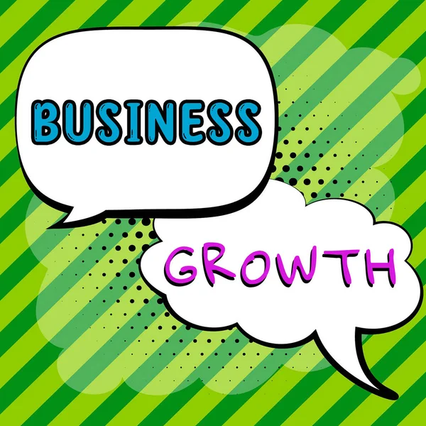 Conceptueel Bijschrift Business Growth Conceptuele Foto Opbrengst Van Een Bedrijfsactiviteit — Stockfoto