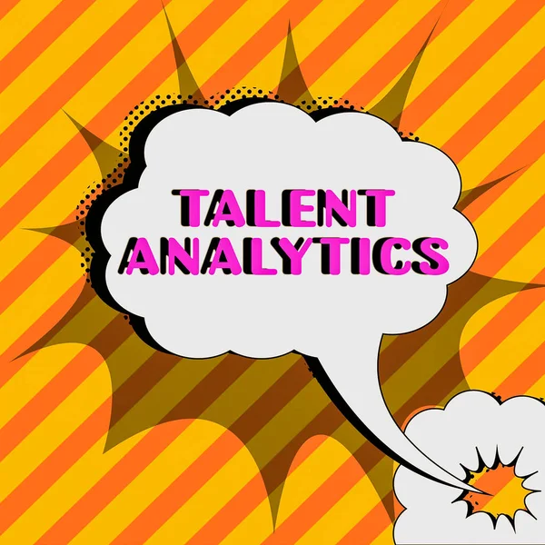 Schreiben Von Textanzeigen Talent Analytics Geschäftsidee Verbesserung Der Effektivität Von — Stockfoto