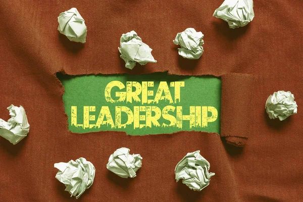 Подпись Концепции Great Leadership Business Overview Gather Either Formally Informally — стоковое фото