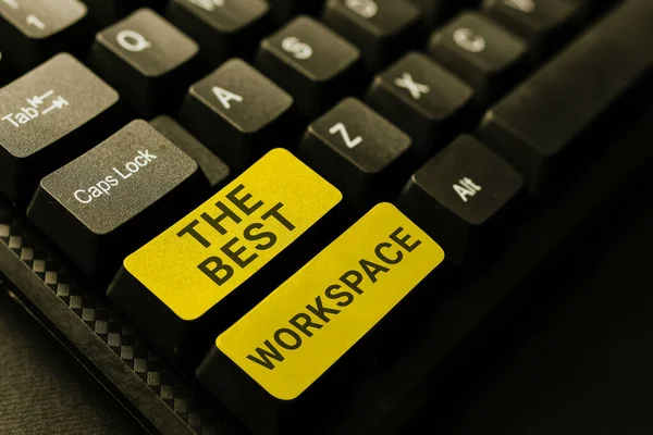 Best Workspace Business Overview Comfortable Working Conditions Company Employees Typing — 스톡 사진
