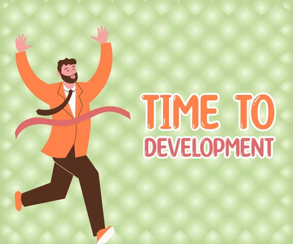 Escrevendo Exibindo Texto Time Development Business Approach Business Startup Planejamento — Fotografia de Stock