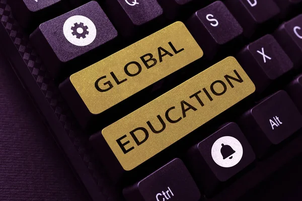 Tekst Met Inspiratie Global Education Internet Concept Debt Security Uitgegeven — Stockfoto