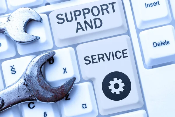 Text Der Inspiration Zeigt Support Service Konzeptfoto Technische Hilfe Kundendienst — Stockfoto