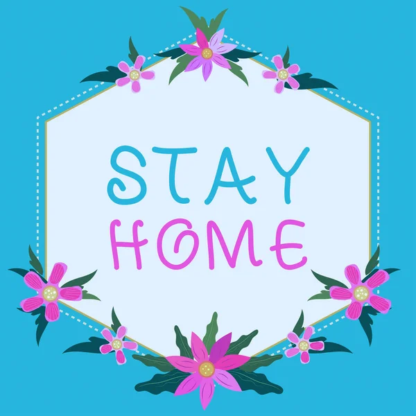 Konzeptionelle Präsentation Stay Home Internet Concept Ist Den Ganzen Tag — Stockfoto