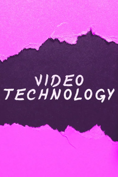 Señal Escritura Mano Tecnología Vídeo Palabra Escrito Proceso Obtener Permiso — Foto de Stock